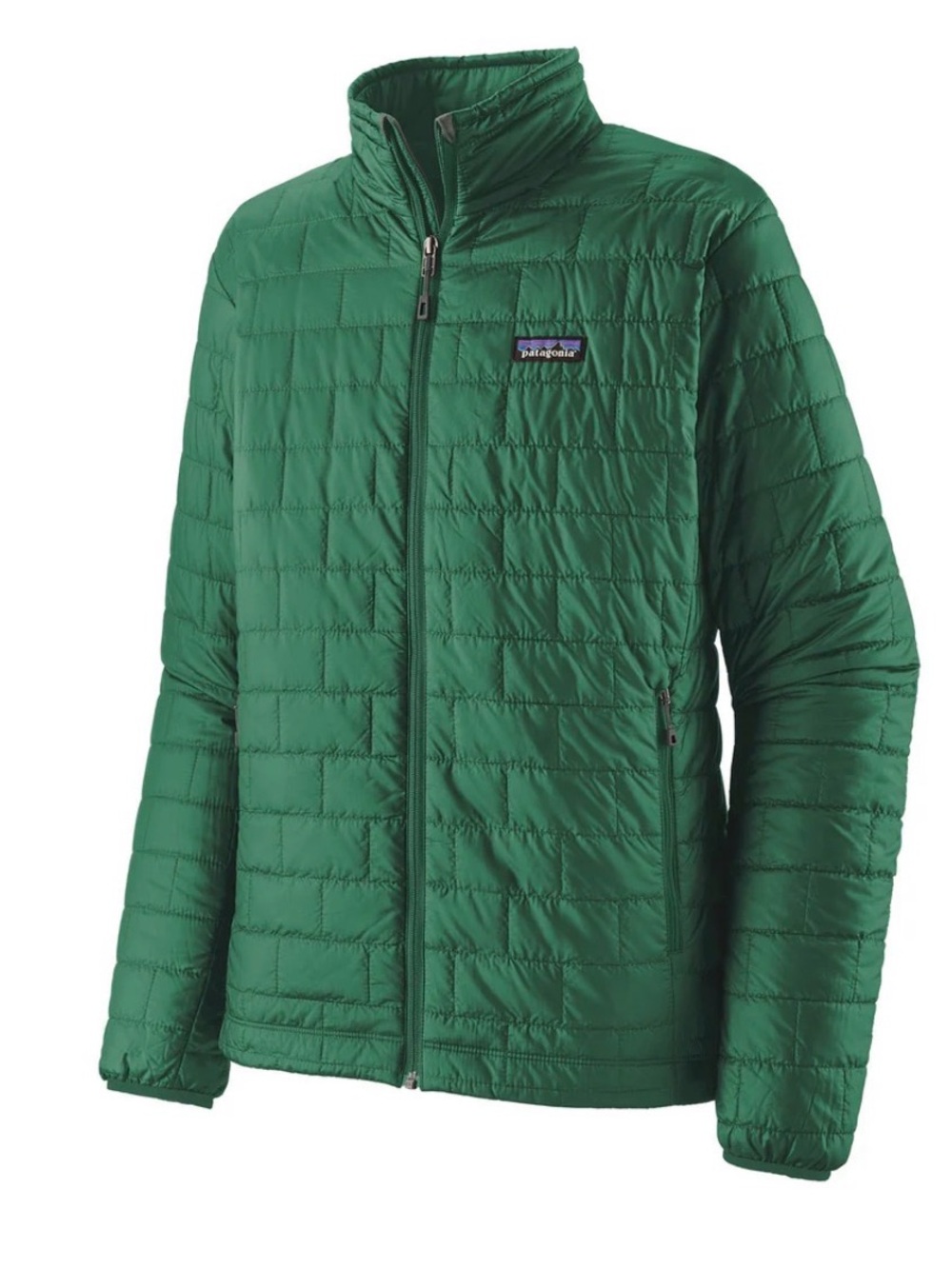 Patagonia Conifer Green Quilted Jacket with Logo Patch
